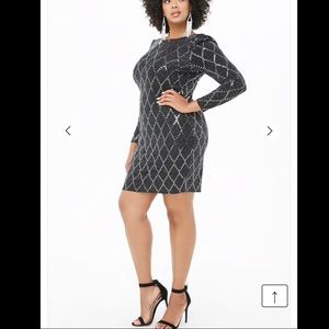Sequin Metallic Knit Dress